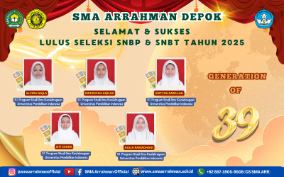 Langkah Pasti Menuju Masa Depan Gemilang: Prestasi Siswa SMA Arrahman Depok Lolos SNBP & SNBT